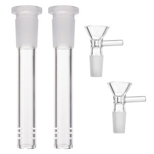 Glass bowls and Downstem